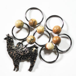 Picture Jasper Alpaca Stitch Markers